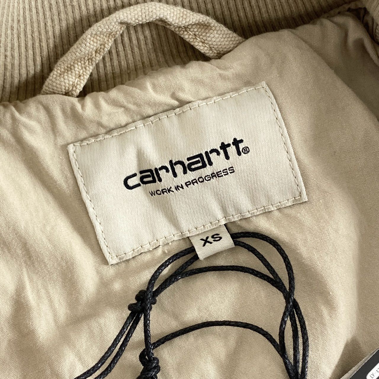 60e12 《未使用保管品》 タグ付 Carhartt WIP カーハート ダブルアイピ― SANTA FE BOMBER サンタフェボンバー ジャケット ブルゾン I030284 XSサイズ ベージュ コットン