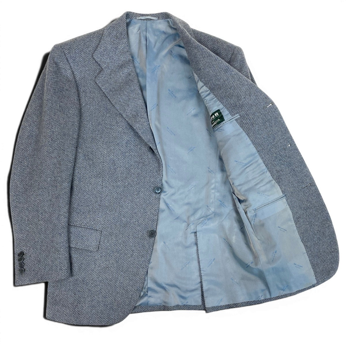 79g2 《美品》 Kiton キートン カシミヤ100％ テーラードジャケット サイズ46 ブルー Cashmere Tailored Jacket ブレザーt18r