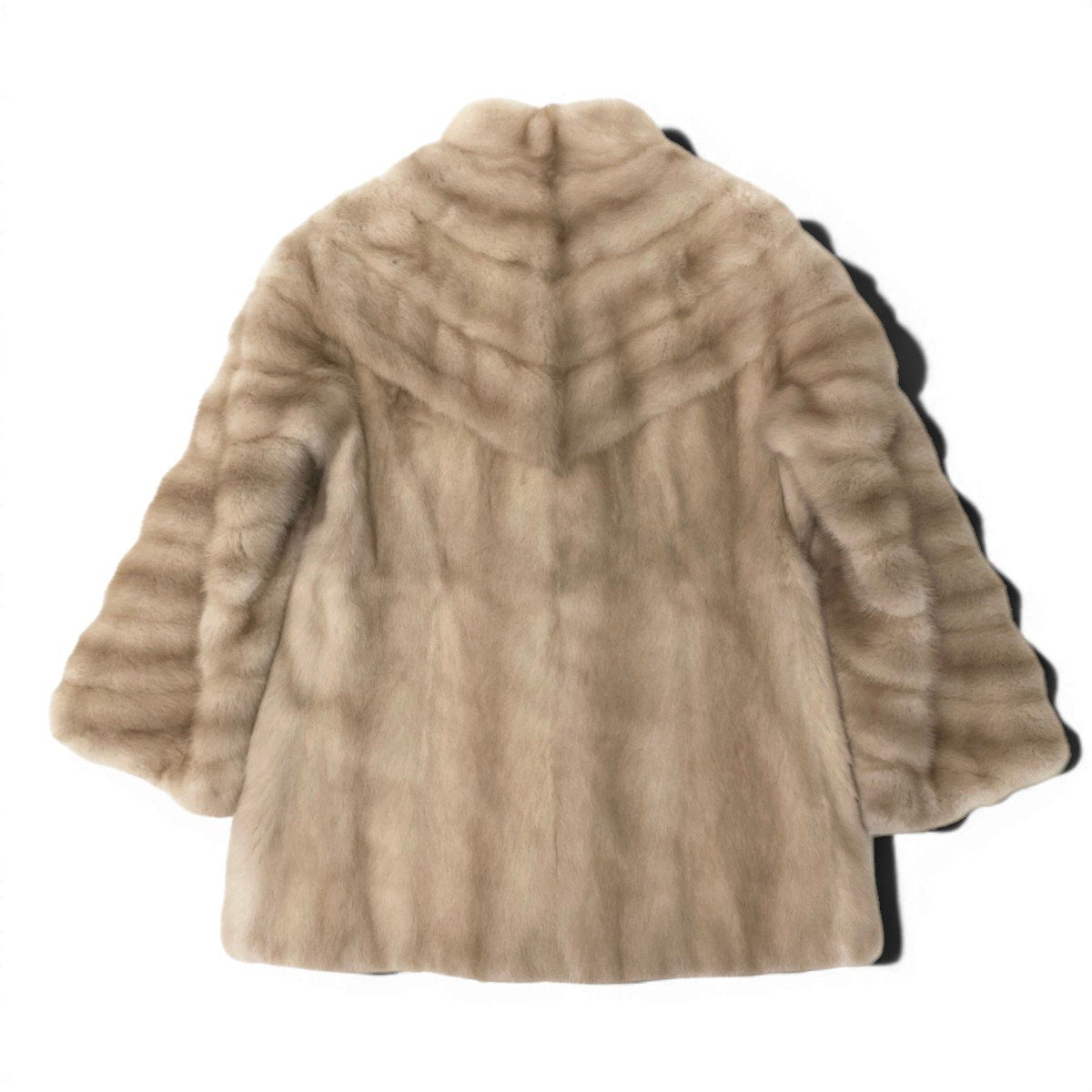 2h8 袖段 パステルミンク ファーコート サイズ11 茶系 本毛皮 Pastel Mink Fur Coatt18r