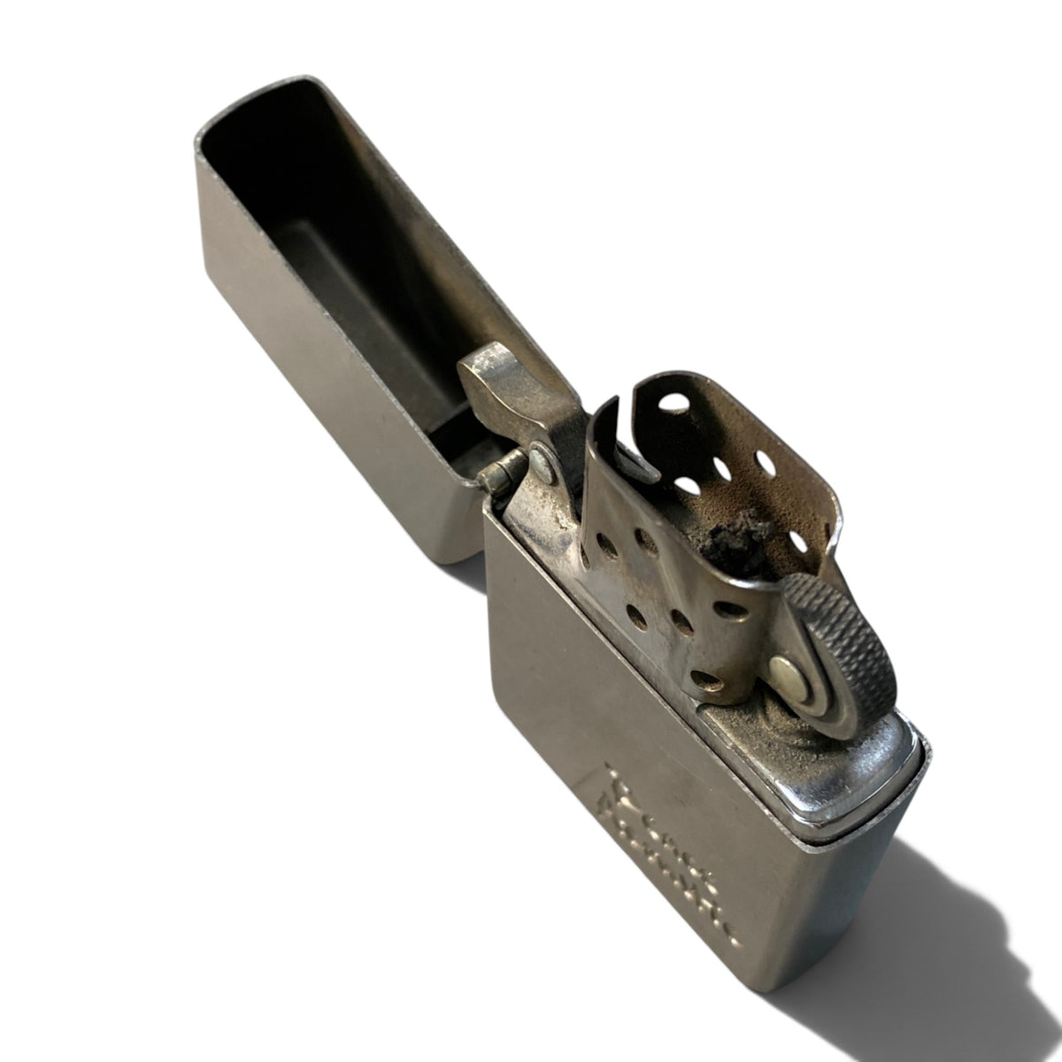 i10 Zippo ジッポ USA製 Peace Acoustic Solid Titanium ソリッドチタニウム ライター E / 01 火種〇 ケース有t18r