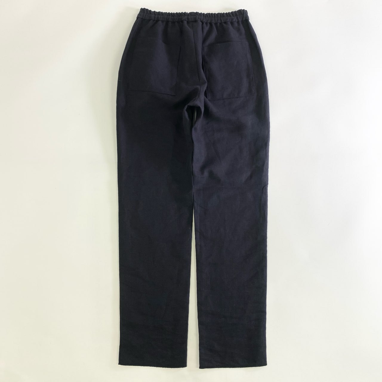 86k12 【新品】定価39600円 EGRETIQUE イグレティーク EG011SC PLAIN LINEN リネンパンツ イージーワイドパンツ サイズXS ダークネイビー リネン100 メンズ