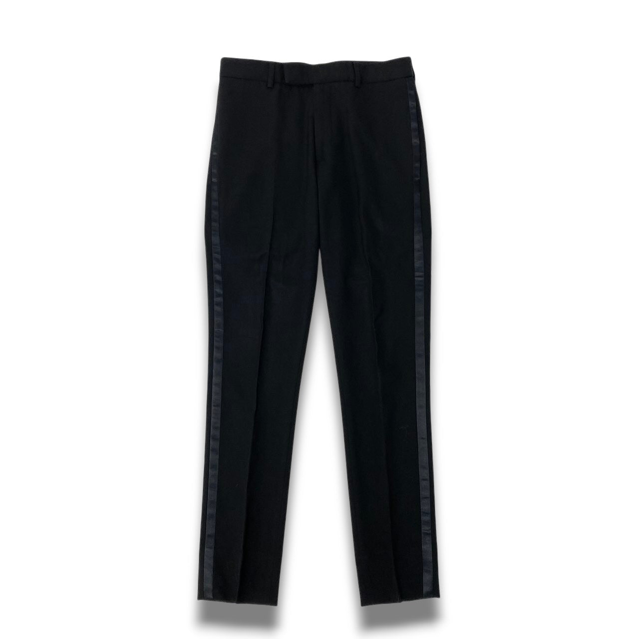 57c10 DIOR HOMME ディオールオム 2008年 スリムテーパードパンツ サイドライン スラックス サイズ40 ブラック メンズ ボトムk02i