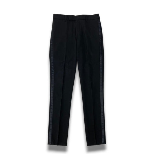 57c10 DIOR HOMME ディオールオム 2008年 スリムテーパードパンツ サイドライン スラックス サイズ40 ブラック メンズ ボトムk02i