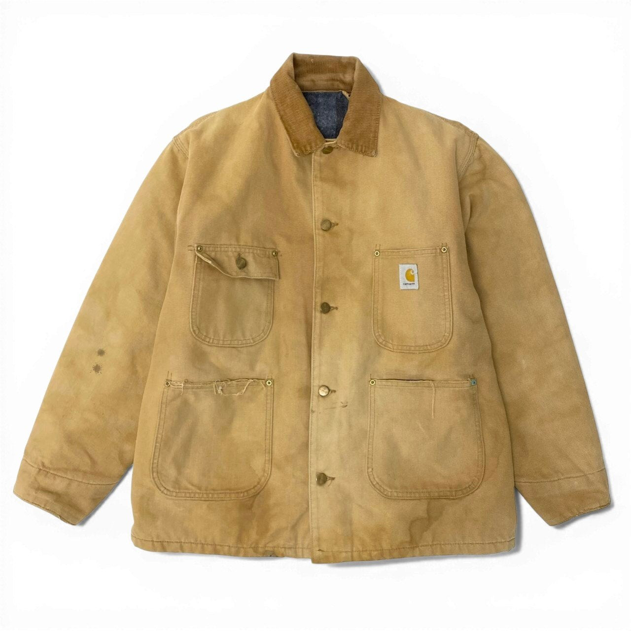 5d10 Carhartt カーハート ミシガンチョアコート ダックジャケット サイズL～XL相当 茶系 Vintage ヴィンテージt18r