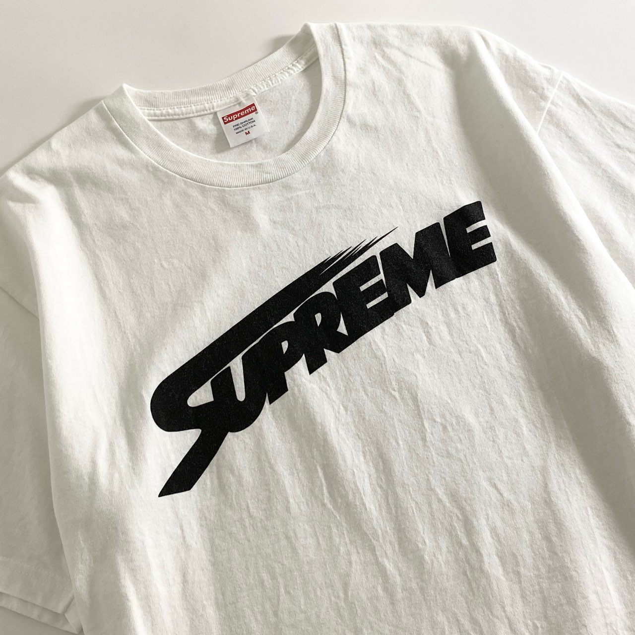 8d13 SUPREME シュプリーム 23SS MONT BLANC TEE モンブラン Tシャツ カットソー ロゴプリント Mサイズ ホワイト コットン