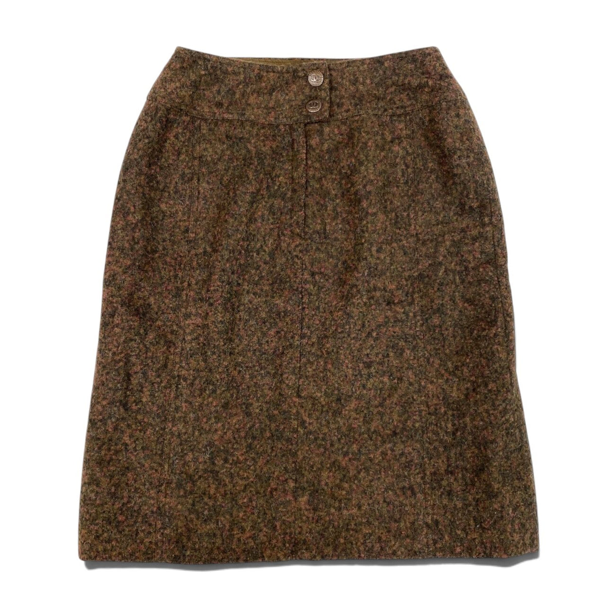 i19【美品】CHANEL 1998年 スカート ココマーク アルパカ混  38サイズ ブラウン レディース 女性用u02t