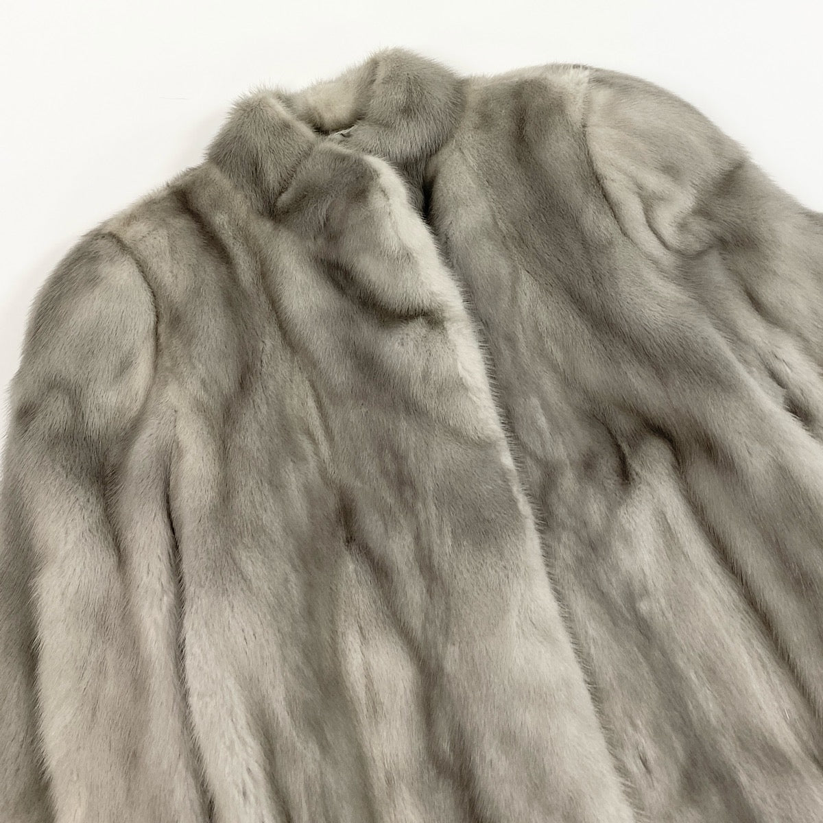 52f10 SAGA MINK サガミンク 銀サガ サファイアミンク ロングコート サイズ13 ライトグレー 最高級本毛皮 Sapphire Mink Fur Long Coatt18r