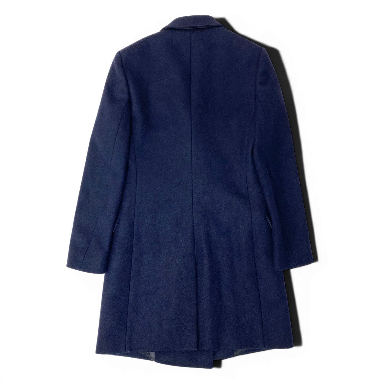 48e28 BALENCIAGA.PARIS バレンシアガ チェスターコート ダブルブレスト 328262 サイズ34 ネイビー レディース 女性服o07t