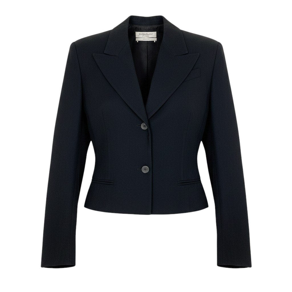 Ei3 YVES SAINT LAURENT イヴサンローラン リヴゴーシュ テーラードジャケット  サイズ36 ブラック レディースo07t