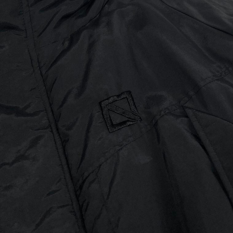 8c11 CUSHMAN クッシュマン 中綿ジャケット フーディージャケット アウター 46サイズ ブラック ナイロン100％ メンズ 男性用o07t