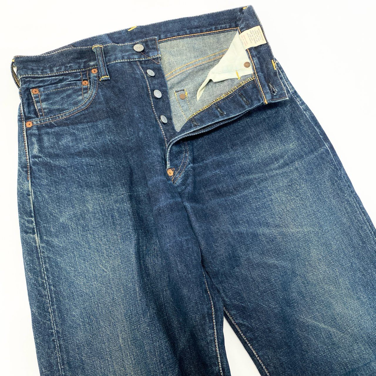 60c6 EVISU エヴィス No2 カモメ デニムパンツ サイズ30 インディゴ ブラック レッド ジーンズ DENIM PANTSt18r