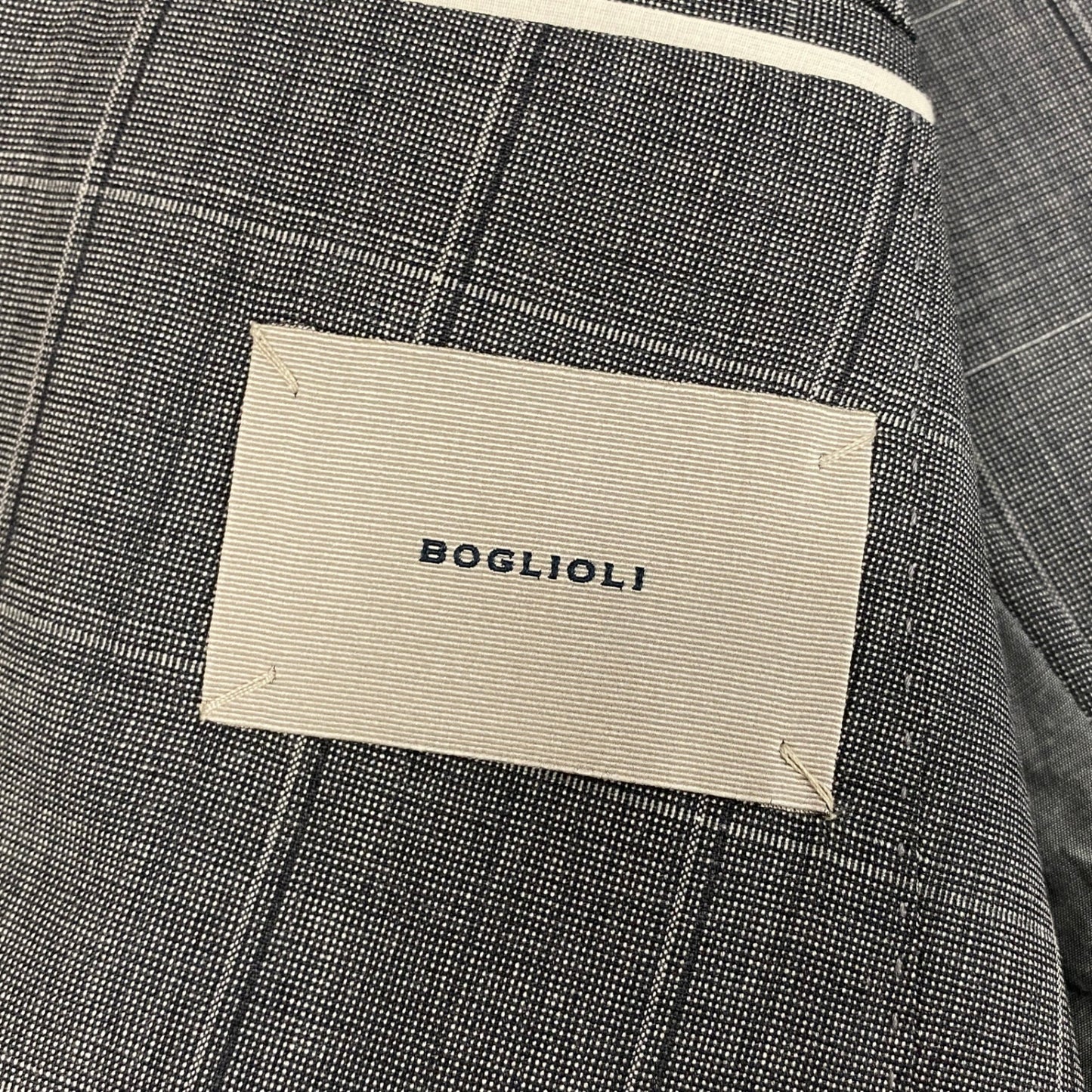 30k6 BOGLIOLI ボリオリ セットアップスーツ テーラードジャケット スラックス S32V2B 46サイズ グレー メンズu02t