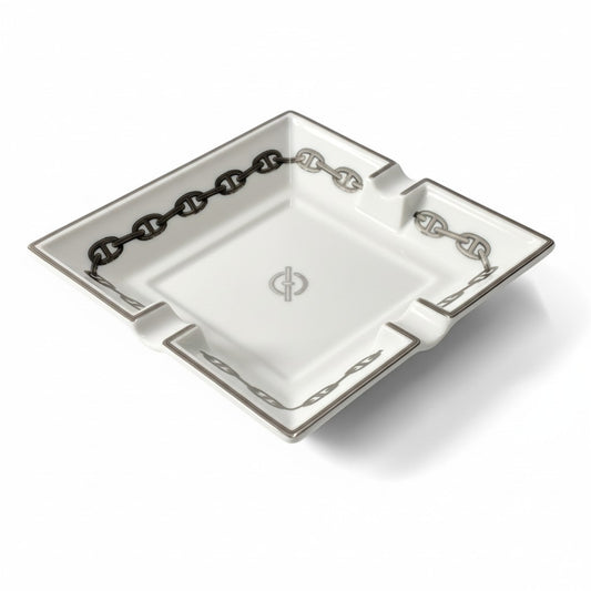 c4 Hermes Paris エルメス シェーヌダンクル アッシュトレイ Cigar Ashtray Chaine d’Ancre 灰皿 陶器t18r