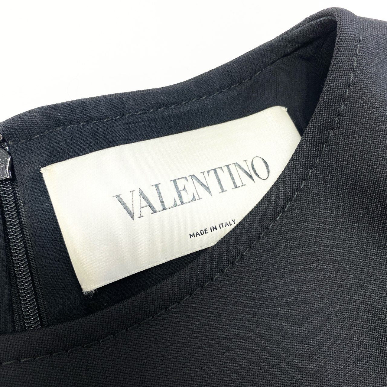38a15 VALENTINO ヴァレンティノ ロックスタッズ ノースリーブ ワンピース ドレス バックジップ サイズ8 ブラック レディースk02i