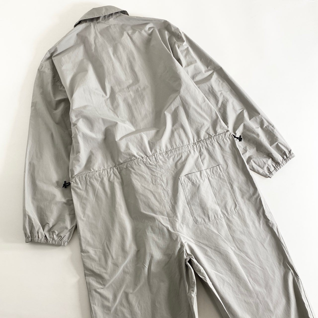 21h7 Stein シュタイン OVERSIZED NYLON ZIP JUMPSUIT オーバーサイズ ナイロン ジップ ジャンプスーツ つなぎ ST.433 XS グレー