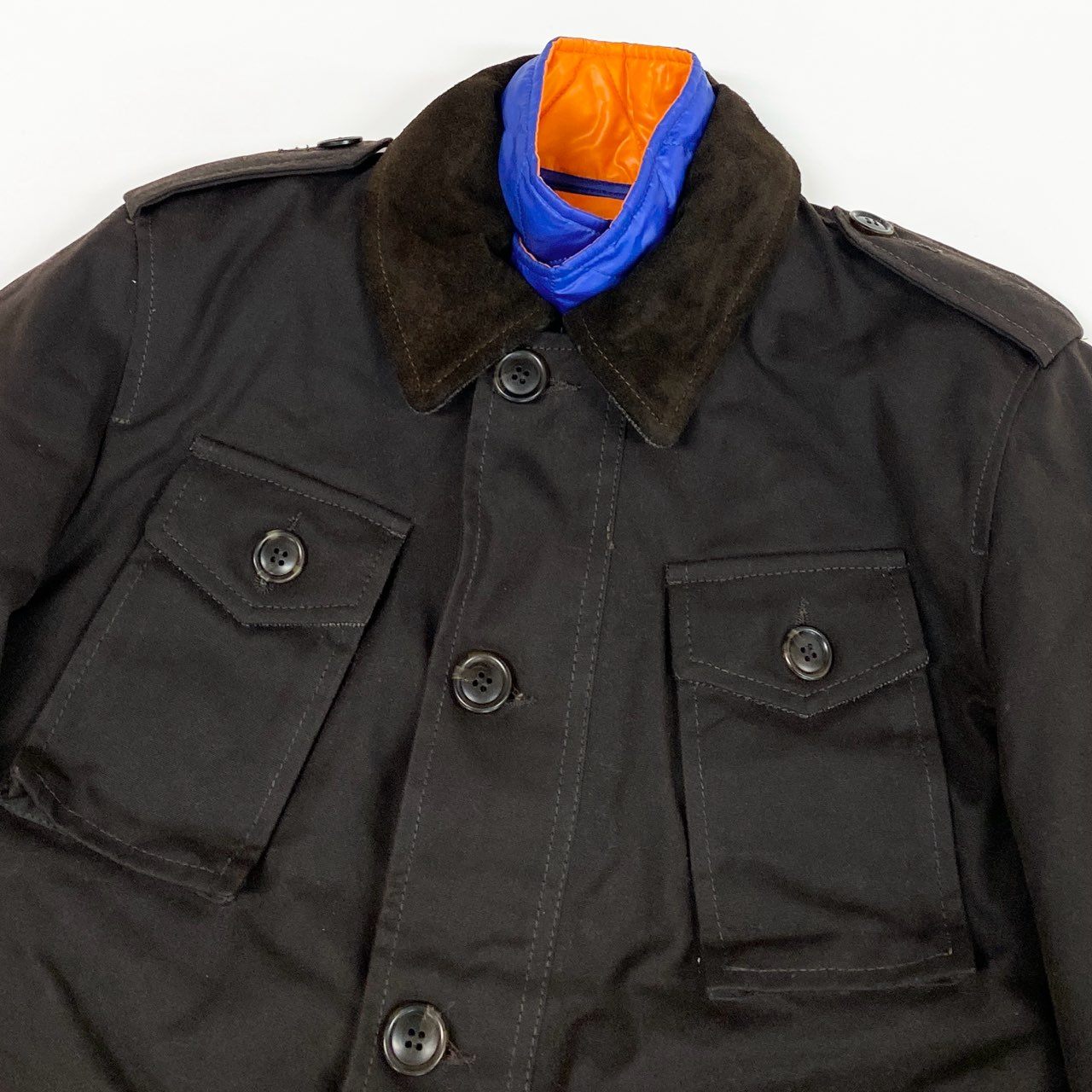 49L9 《200着限定品》 TOMMY HILFIGER トミーヒルフィガー Limited Edition 159/200 MILLERAIN オイルドジャケット ベスト付 S ブラック Blauer ブラウラー イタリア製t18r