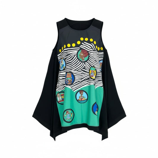 79k21《美品》 TOKUKO 1er VOL トクコプルミエヴォル ノースリーブワンピース ロングワンピース Aライン 5208116441 9 ブラック レディースu02t