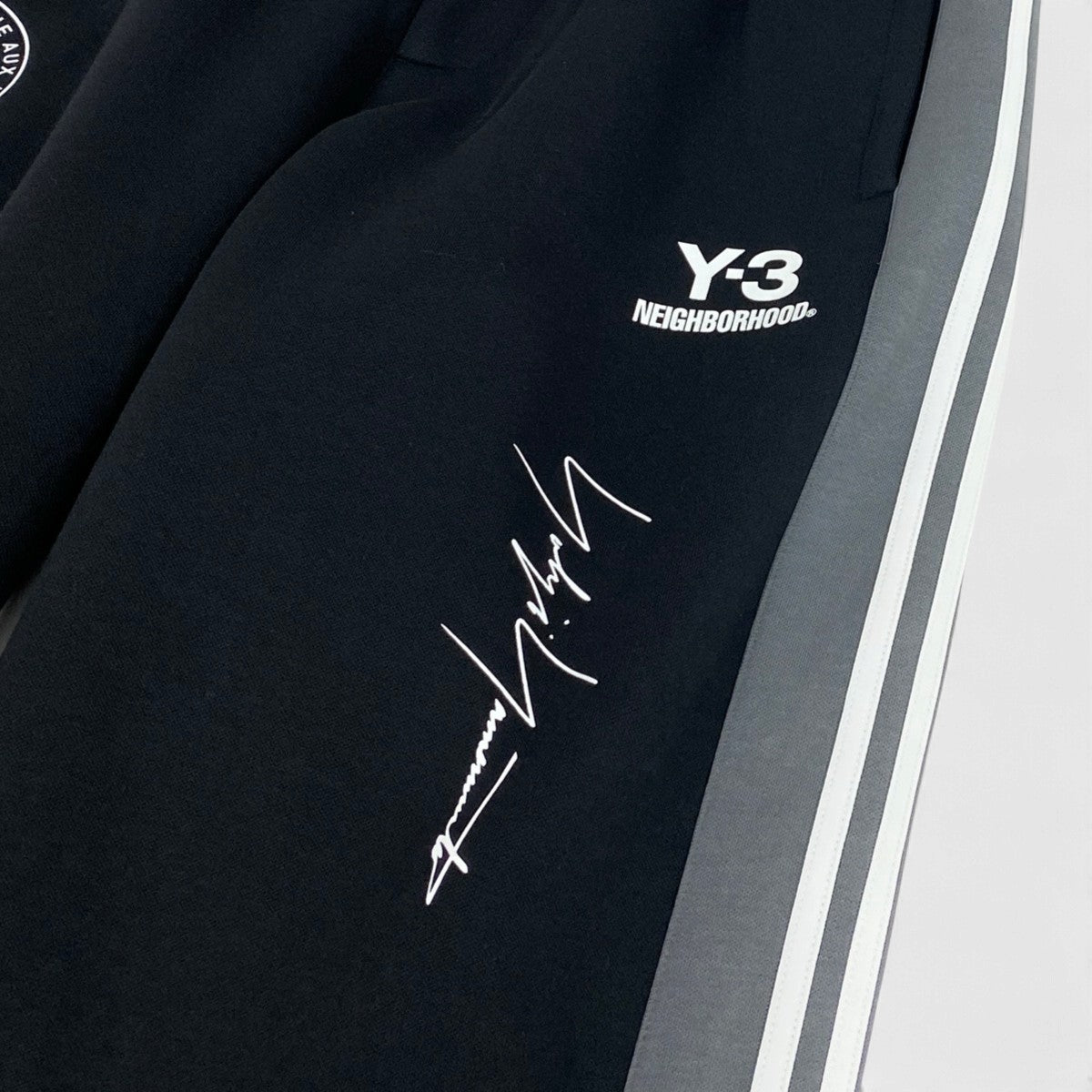Mj15 【未使用】 Y-3 × NEIGHBORHOOD ワイスリー ネイバーフッド ヨウジヤマモト  NBHD TRACK PANTS トラックパンツ ジャージ JW7002 サイズS ブラック グレー メンズu02t