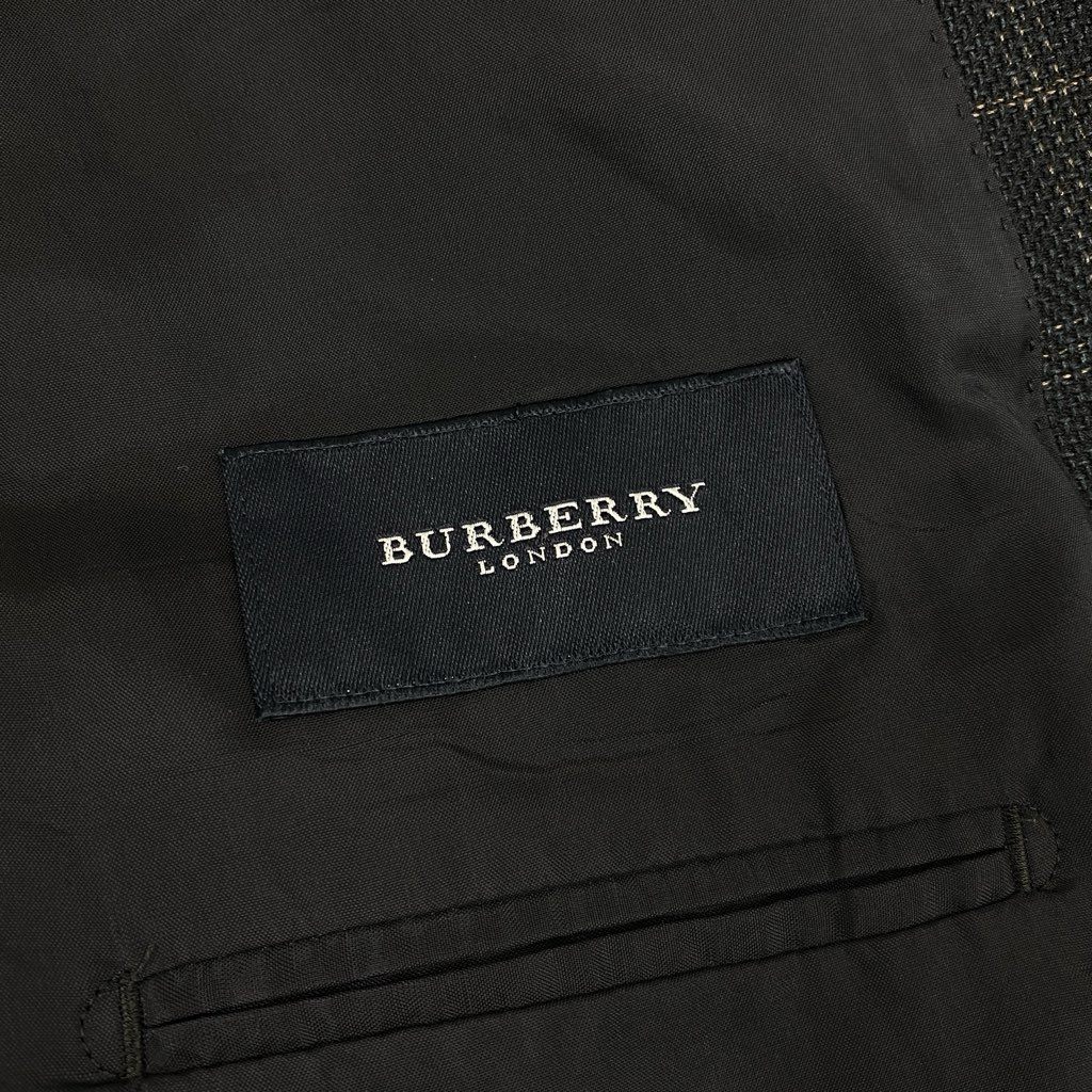 62l24 BURBERRY バーバリー テーラードジャケット シングルジャケット スーツジャケット チェック柄 コットン100％ メンズo07t