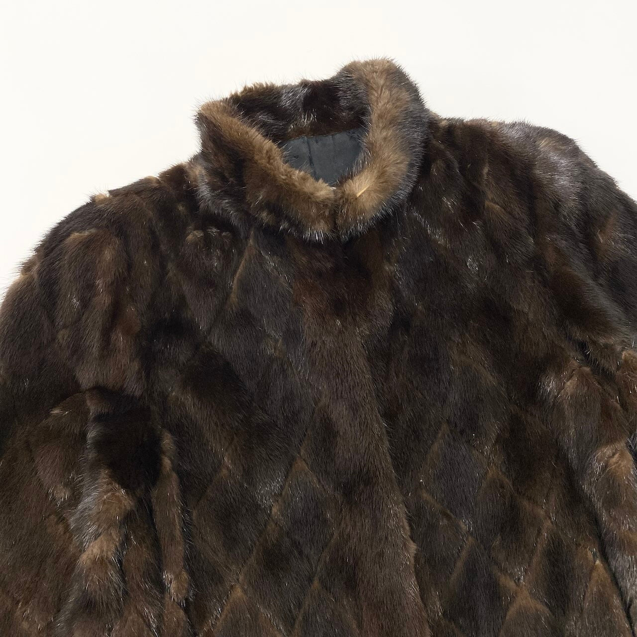 47c18 nakamura fur ダイヤモンドカット ミンクファー ジャケット コート ブラウン 本毛皮 Diamond Cut Mink Fur Coatt18r