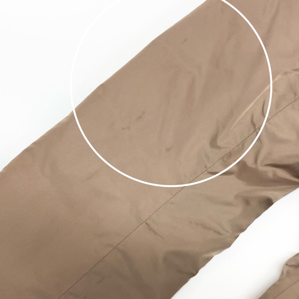 42a27 Aquascutum LONDON アクアスキュータム リバーシブル ダウンコート 2way レッキスラビットファー チェック柄 レディース サイズ8 ベージュo07t