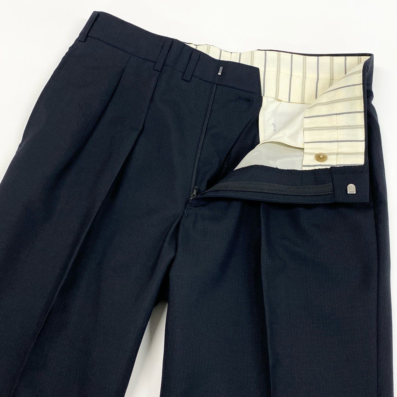 35a30 BURBERRY LONDON バーバリーロンドン スーツセットアップ テーラードジャケット スラックス 42サイズ ダークネイビー メンズ 男性用o07t