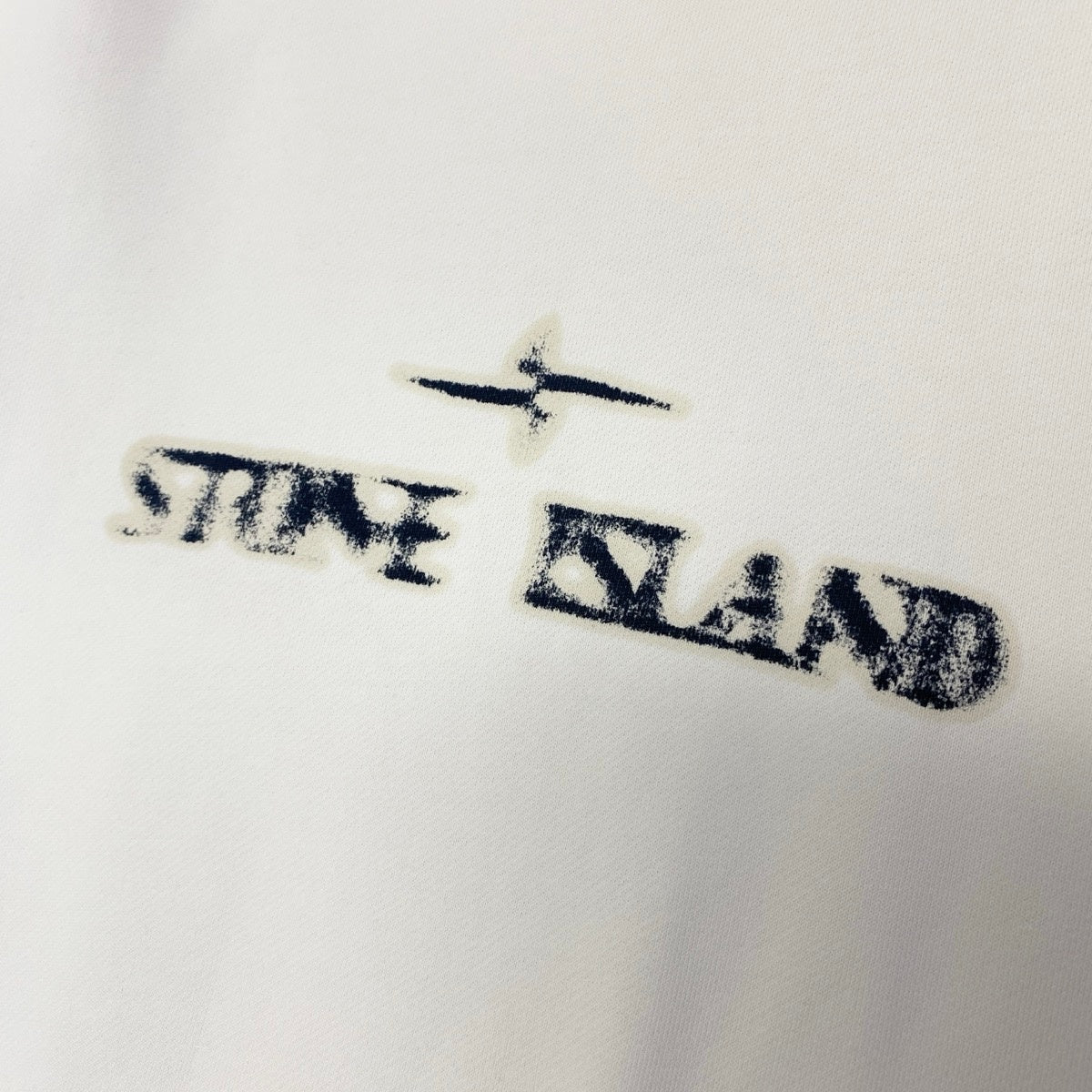 38f18 《美品》 STONE ISLAND ストーンアイランド ロゴプリントスウェット トレーナー サイズXL アイボリーt18r