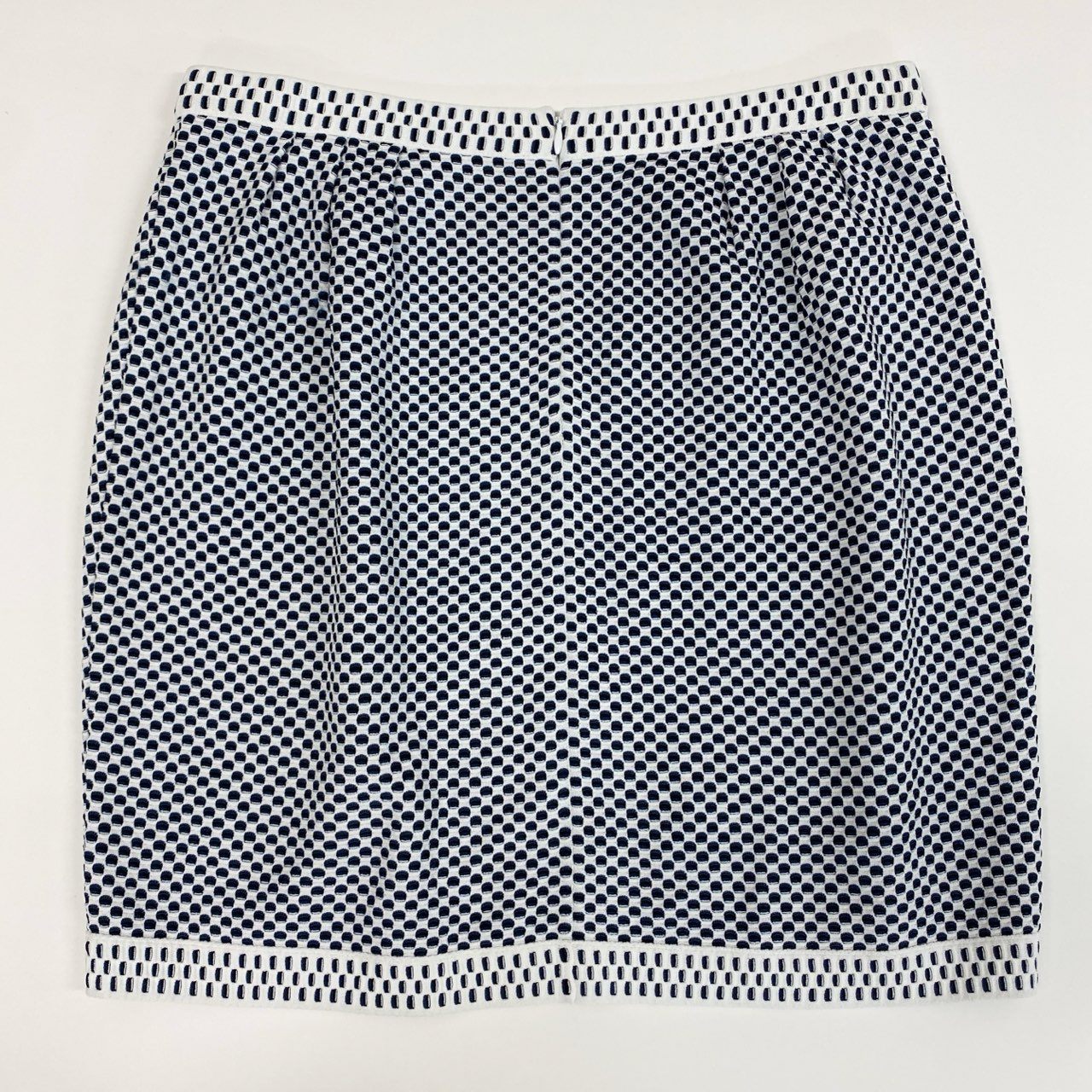 12i26 CHANEL シャネル ニットスカート ミニスカート フレアスカート ココマーク P47956K06124 サイズ40 ブルー ホワイト レディースu02t
