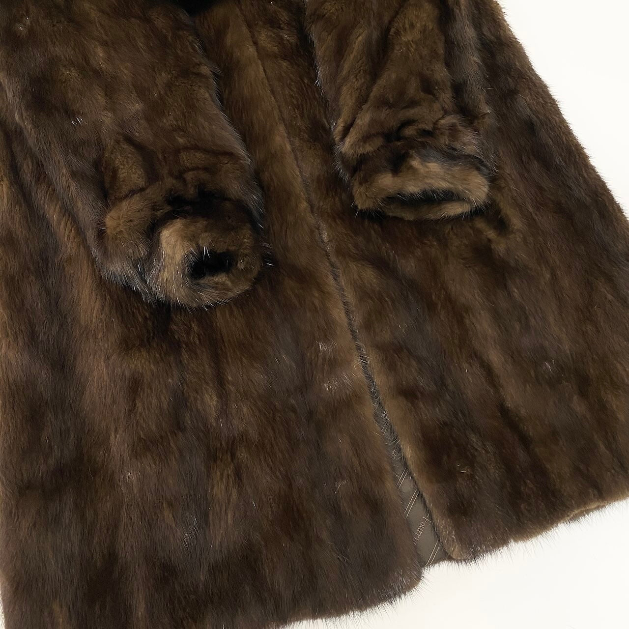 47c18 超ロング デミバフミンク ファーコート 丈120cm サイズ11 ブラウン 本毛皮 Mink Fur Super Long Coatt18r