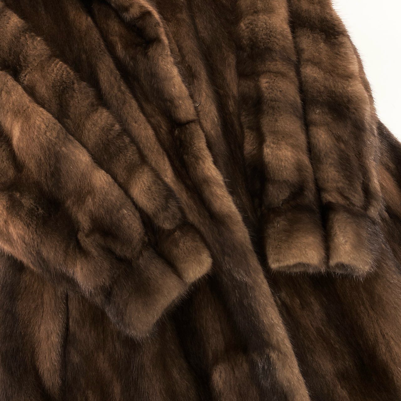 11j6 Partina パルティナ デミバフミンク ファーコート セミロング 11 M相当 ブラウン 本毛皮 MINK FUR 最高級毛皮t18r