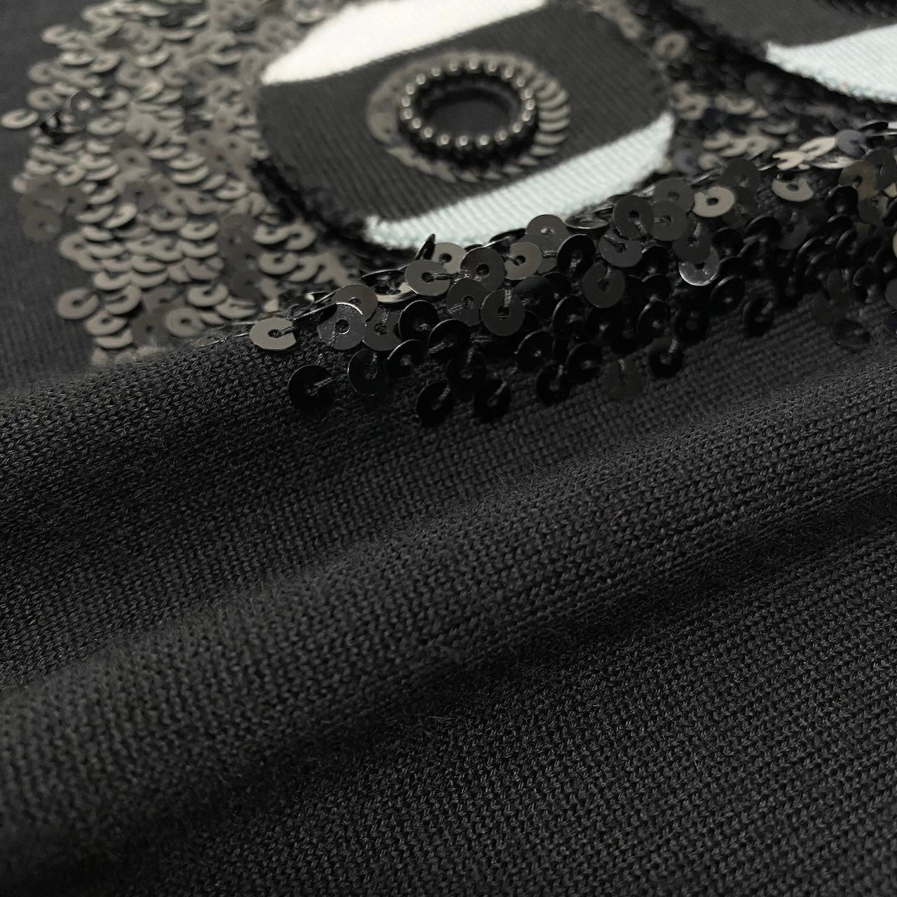 C CHANEL シャネル カシミヤニットワンピース スパンコールデザイン ランウェイ着 P33257K00824 40サイズ ブラック ピンク カシミヤ100％ レディース 女性用nu1