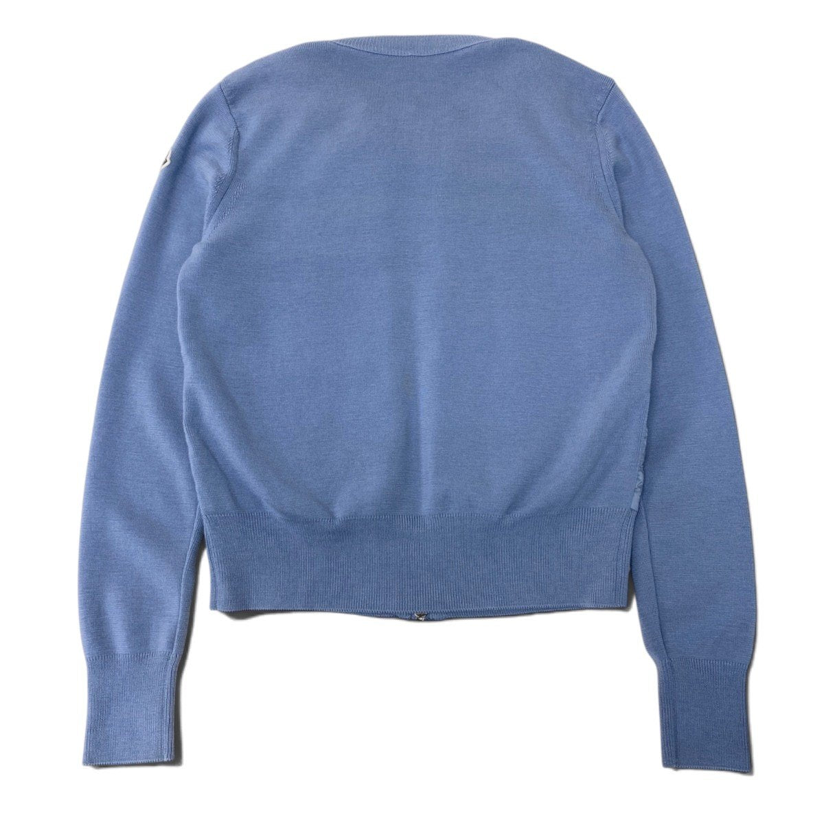 Ei13 MONCLER モンクレール  CARDIGAN TRICOT カーディガン トリコット ダウン ロゴワッペン XS ライトブルー レディース 女性用k02i
