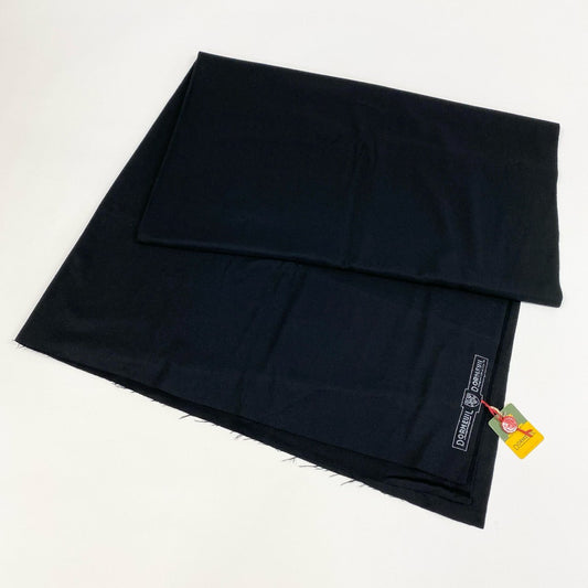 j17《美品》DORMEUIL ドーメル 高級ウール 生地 ハギレ リメイク 2.20ｍ ブラックu02t