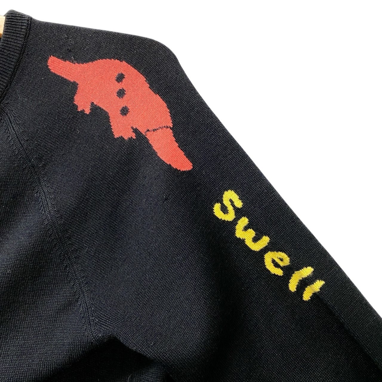 5c6 rough & swell ラフ&スウェル F.C Knit ウール アクリル 12G ニットセーター クルーネック  メンズ 紳士服 RSM-18205 サイズL ブラックu02t