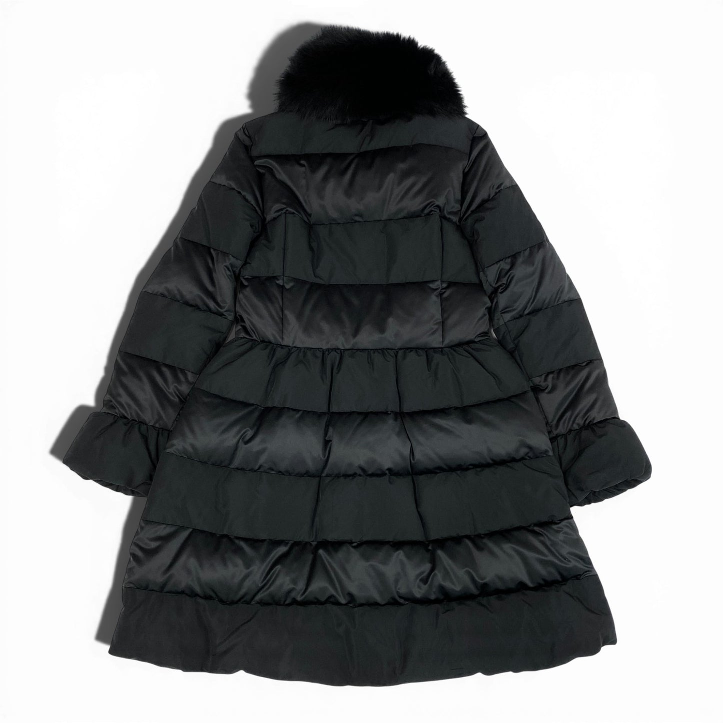 85l20 TO BE CHIC トゥービーシック ダウンコート ブルーフォックス ドロスト 40 ブラック レディース 女性用o07t