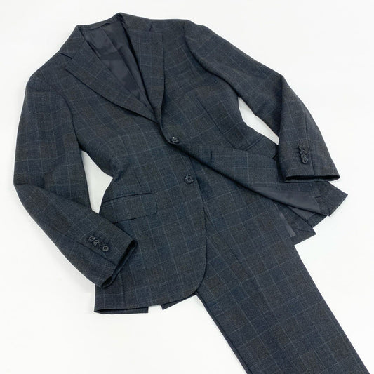 87f24 《美品》 RING JACKET リングヂャケット × guji グジ セットアップ スーツ 42 グレー Carlo Barbera カルロバルベラ フォーマル ビジネス