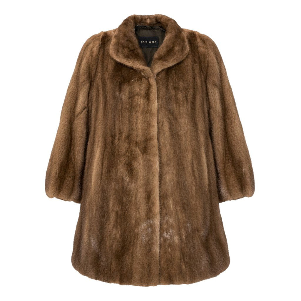 91h9MACK GARRY × SAGA MINK サガミンク パステルミンク ロングファーコート F 茶系 最高級本毛皮 Mink Fur Long Coatt18r