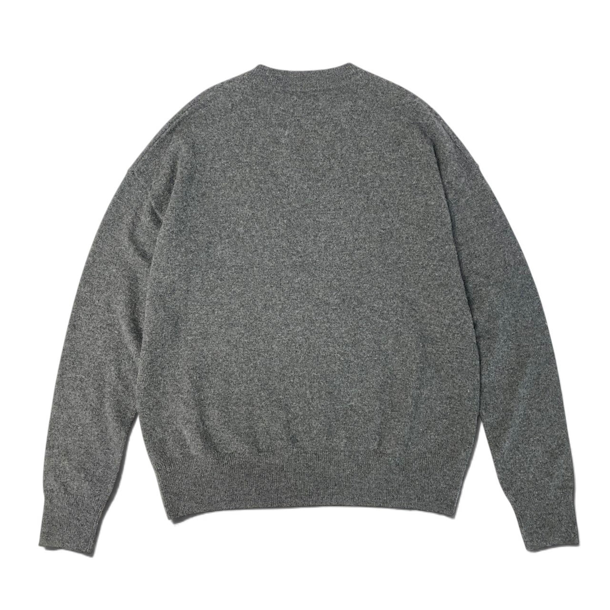 30j27 NINA RICCI ニナリッチ 近年 クルーネック ニットセーター サイズM ダークグレー カシミヤ100％ レディースu02t
