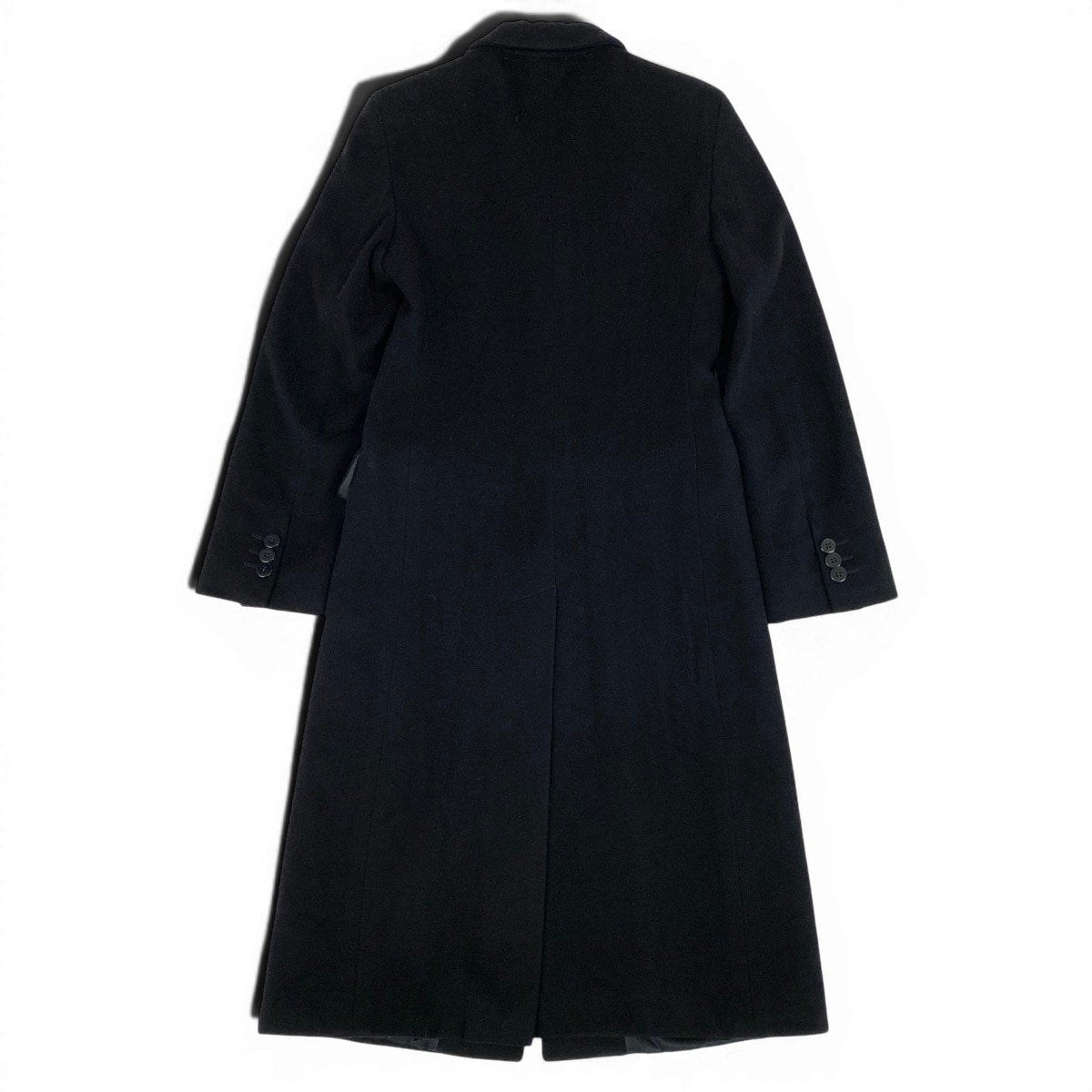 27f3 ARMANI COLLEZIONI アルマーニコレツィオーネ チェスターコート ロングコート サイズ40 イタリア製 ブラック ウール100％ レディース 女性服o07t