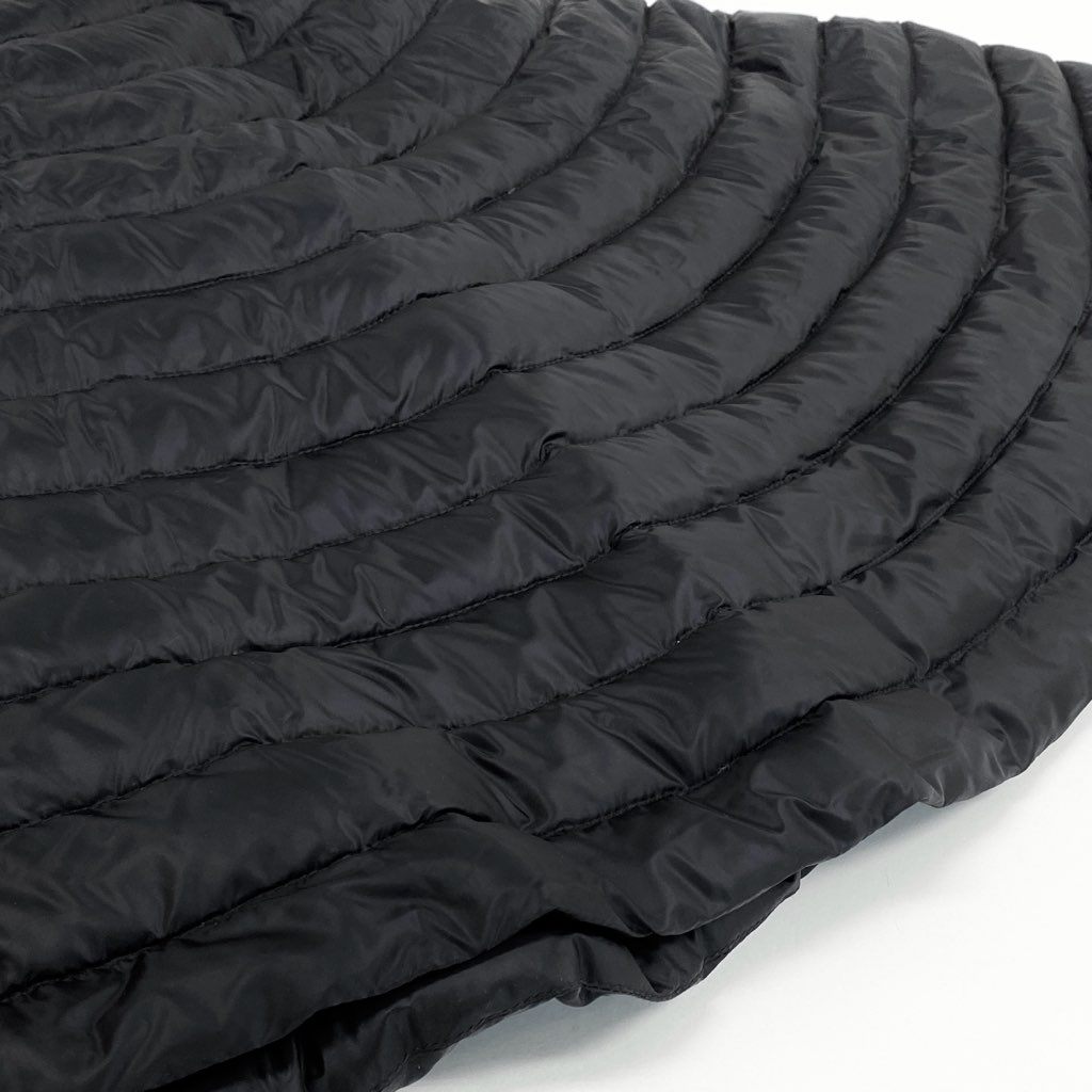 7L22 【美品】MONCLER モンクレール フレアダウンスカート ロングスカート ボリュームスカート ナイロン 38サイズ ブラック レディースk02i