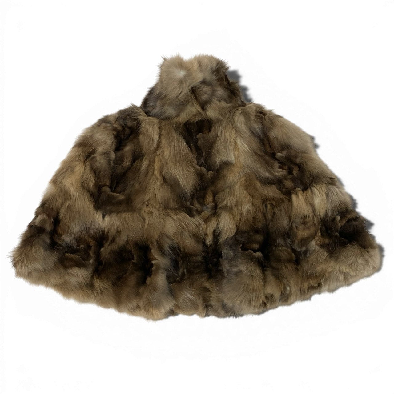 38a15 ロシアンセーブルファー ケープ ポンチョ Size M～L ブラウン 最高級毛皮 Russian Sable Cape Coatt18r