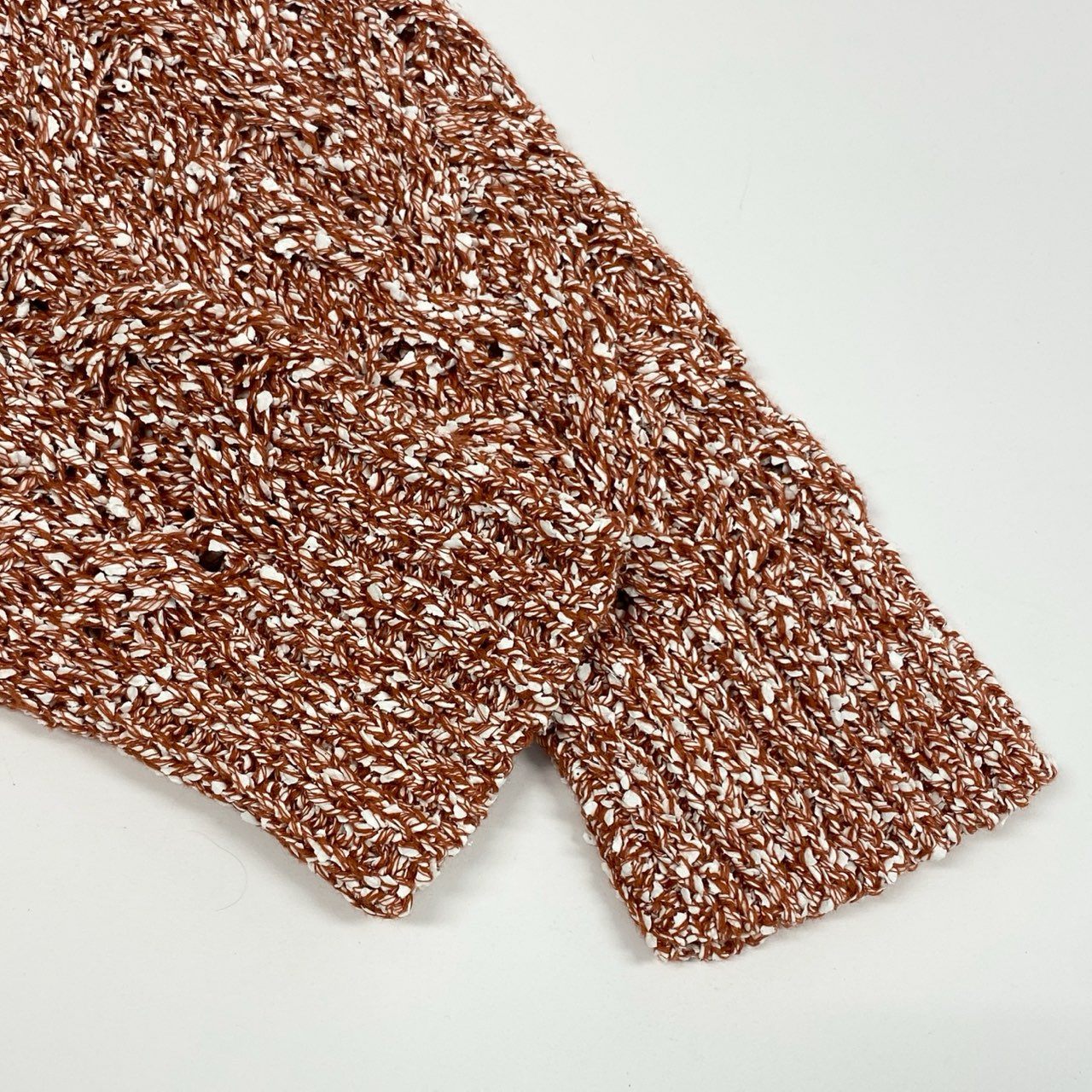 1j27《未使用保管品》 gentry portofino ジェントリーポルトフィーノ ニットセーター  ローゲージニット トップス S2GD616DE 38サイズ オレンジ ホワイト レディースu02t