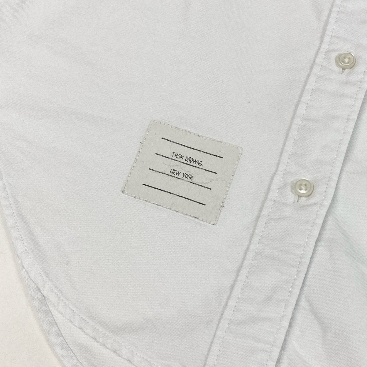 Eg19 THOM BROWNE. トムブラウン ノースリーブ チュニックシャツ サイズ36 ホワイト コットン100％ レディースu02t