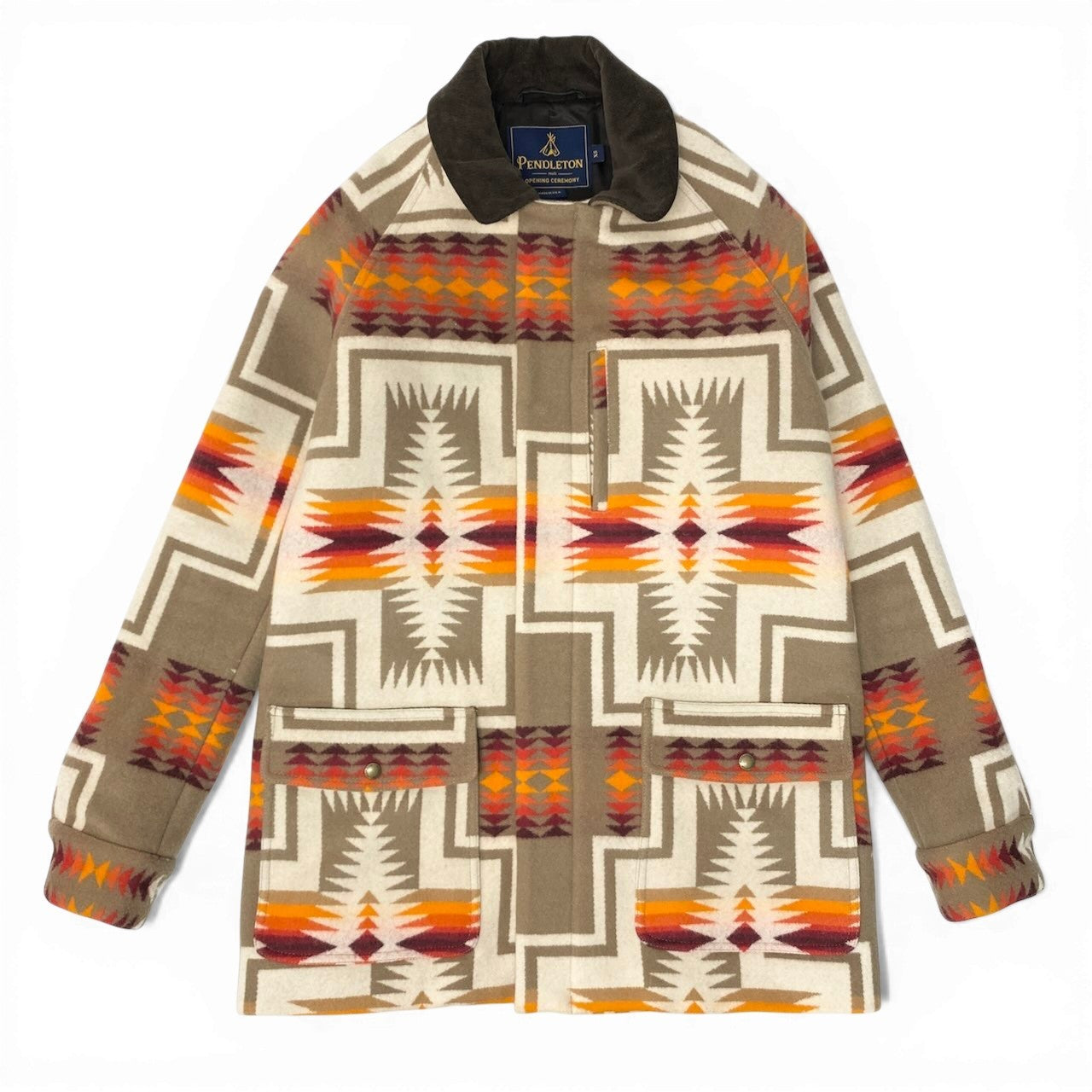84c27 PENDLETON ペンドルトン ウールコート  ネイティブ柄 ブランケット アウター XSサイズ マルチカラー メンズ 男性用o07t