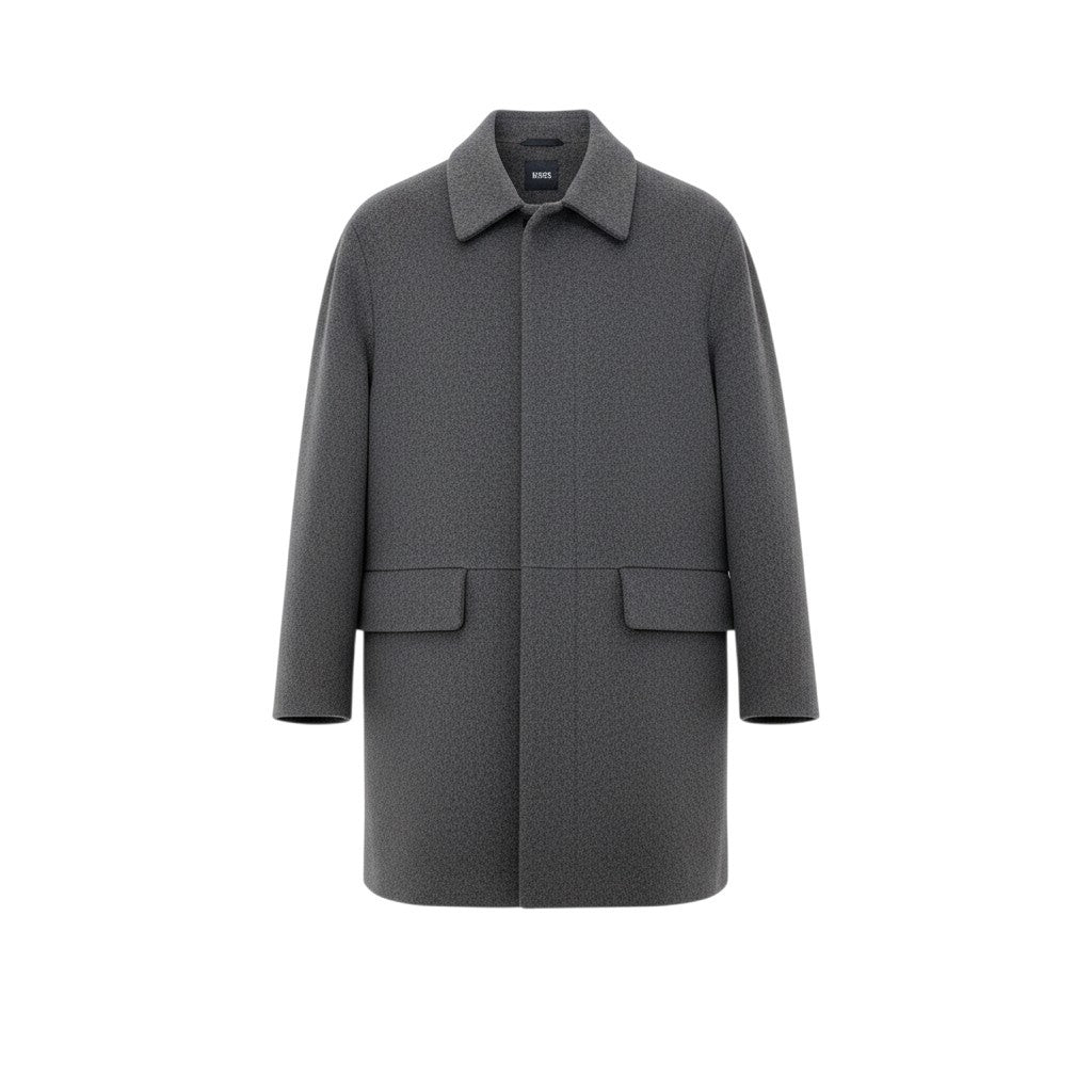 19i26 HUGO BOSS ヒューゴボス ウールジャケット ステンカラーコート カシミヤ混 グレー メンズ 男性用u02t