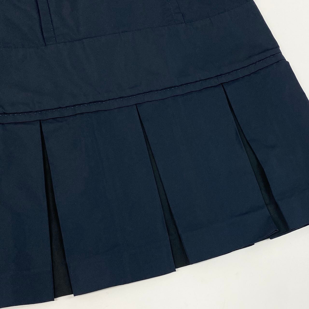 Ec31 《未使用品》 LOUIS VUITTON ルイヴィトン バックボタン フリルワンピース Back button Frill Dress サイズ34 ネイビー タグ付t18r
