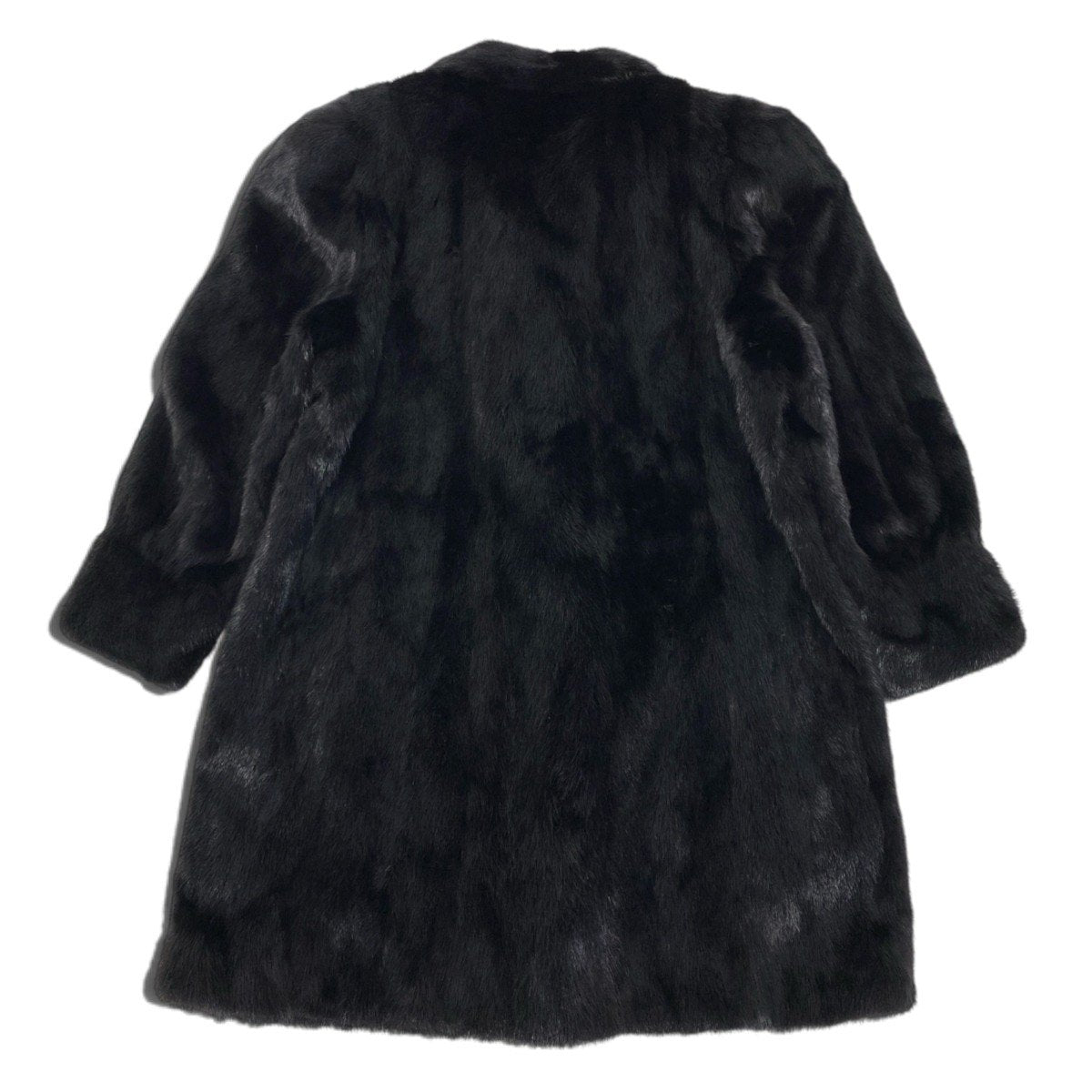69i24 Malvoisie ダークミンク ロングコート サイズ13 ブラック 本毛皮 Dark Mink Fur Long Coat リアルファーt18r