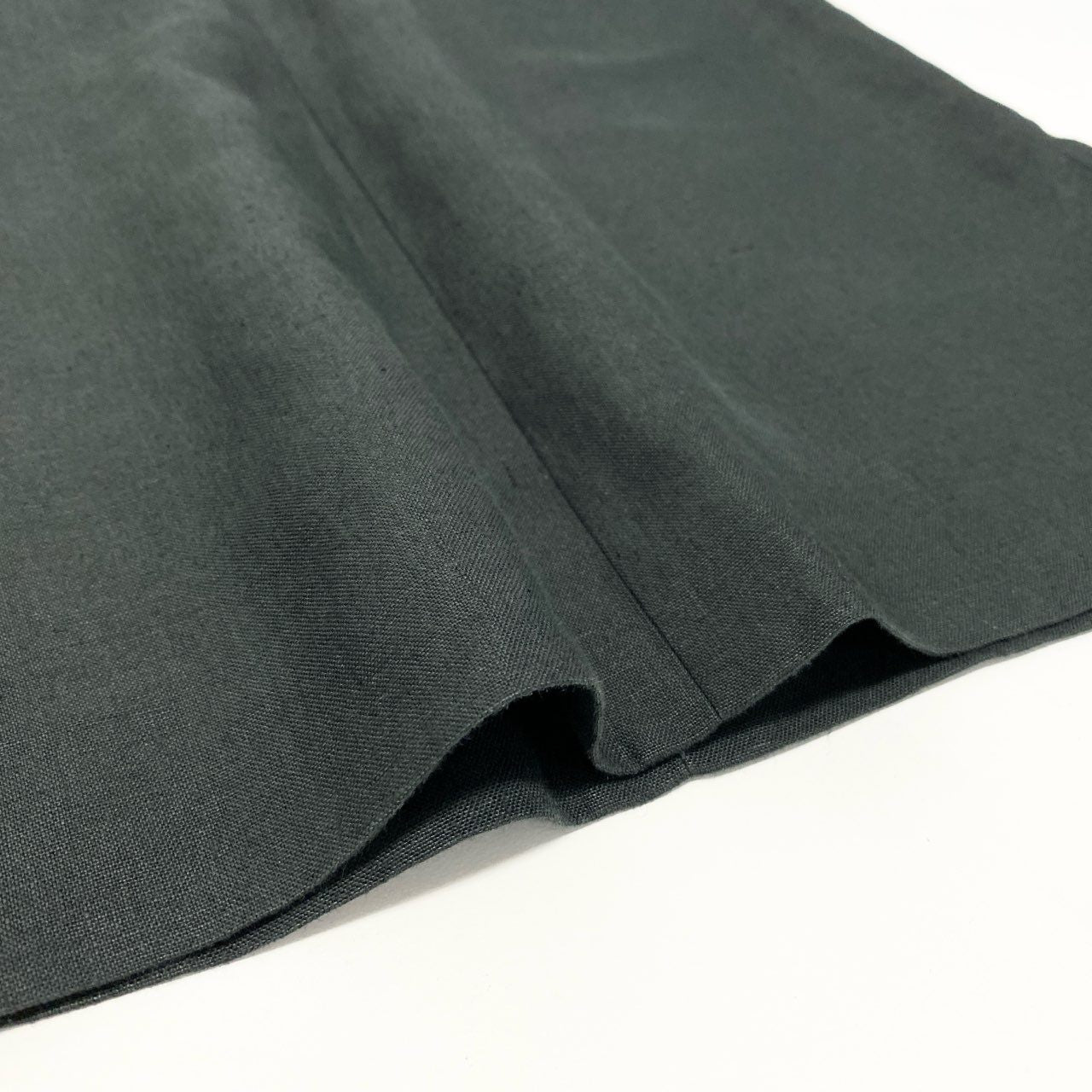 4k23 Hermès エルメス VINTAGE リネンスカート 膝丈スカート レディース 女性用 42 ブラック 麻100％u02t