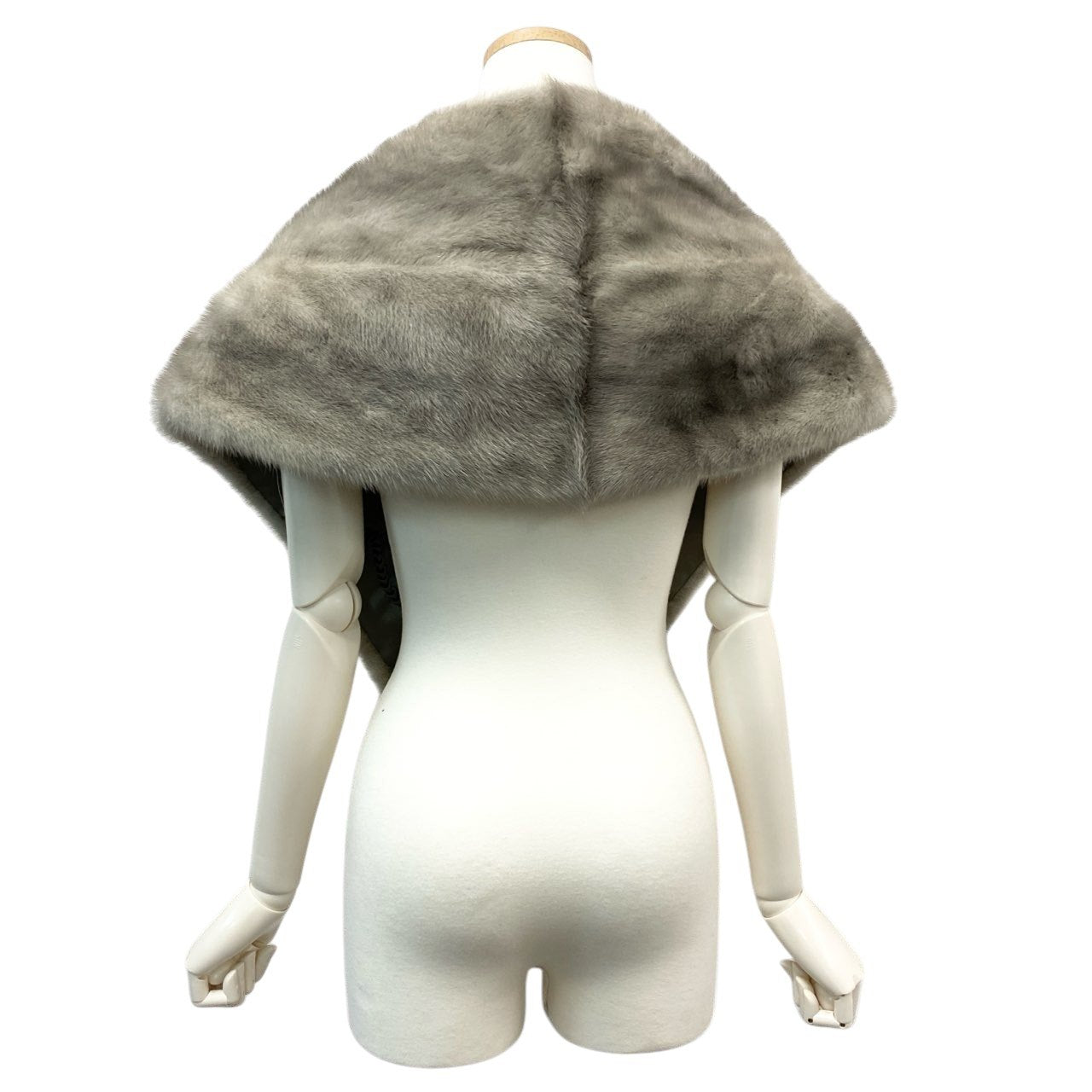 21k14《本毛皮》 サファイアミンク 大判ティペット ショール ケープ レディース MINK FUR  シルバーグレー系u02t