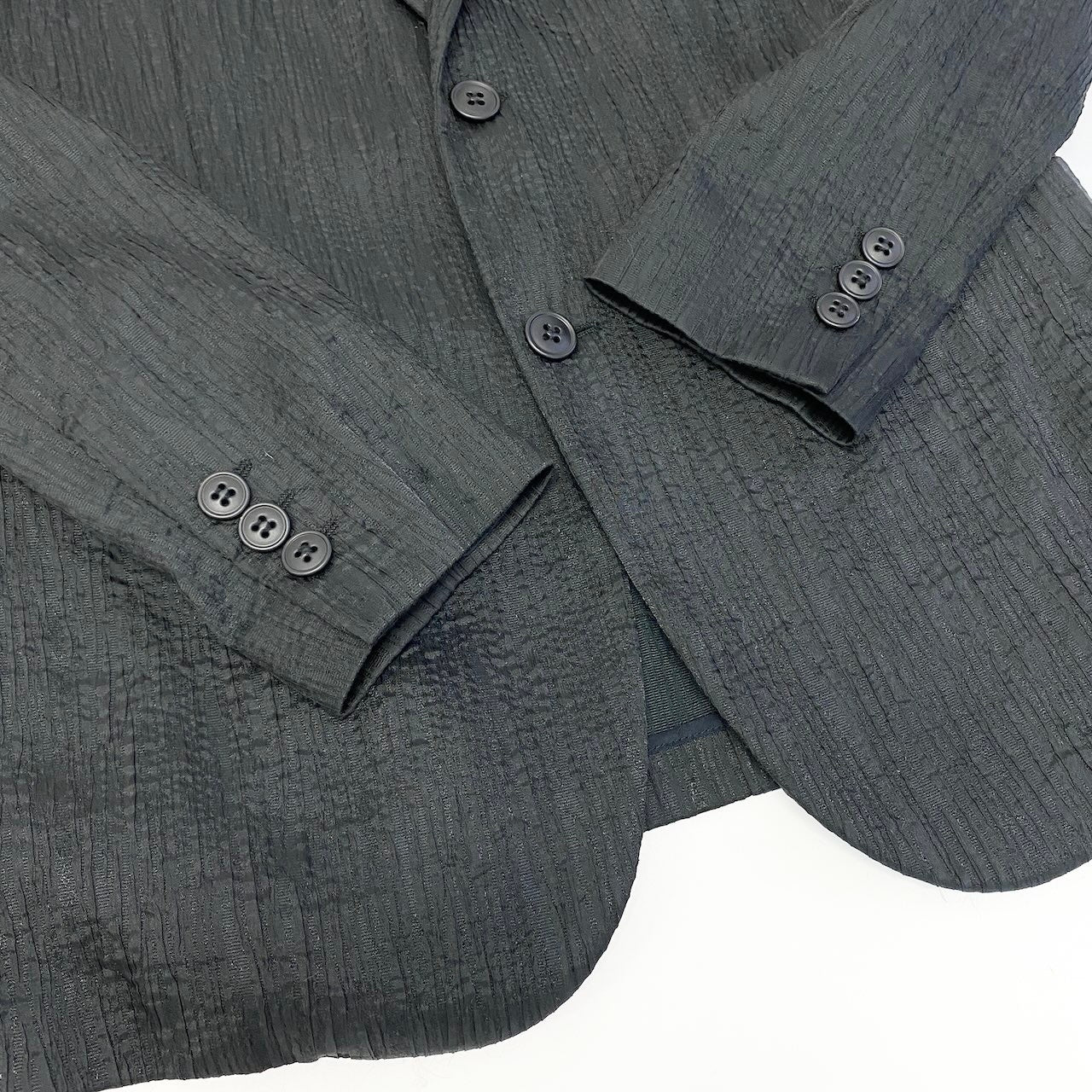 68d30 EMPORIO ARMANI エンポリオアルマーニ JOHNY LINE テーラードジャケット 背抜き 2B サイズ50 ブラック メンズ 紳士服u02t